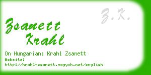 zsanett krahl business card